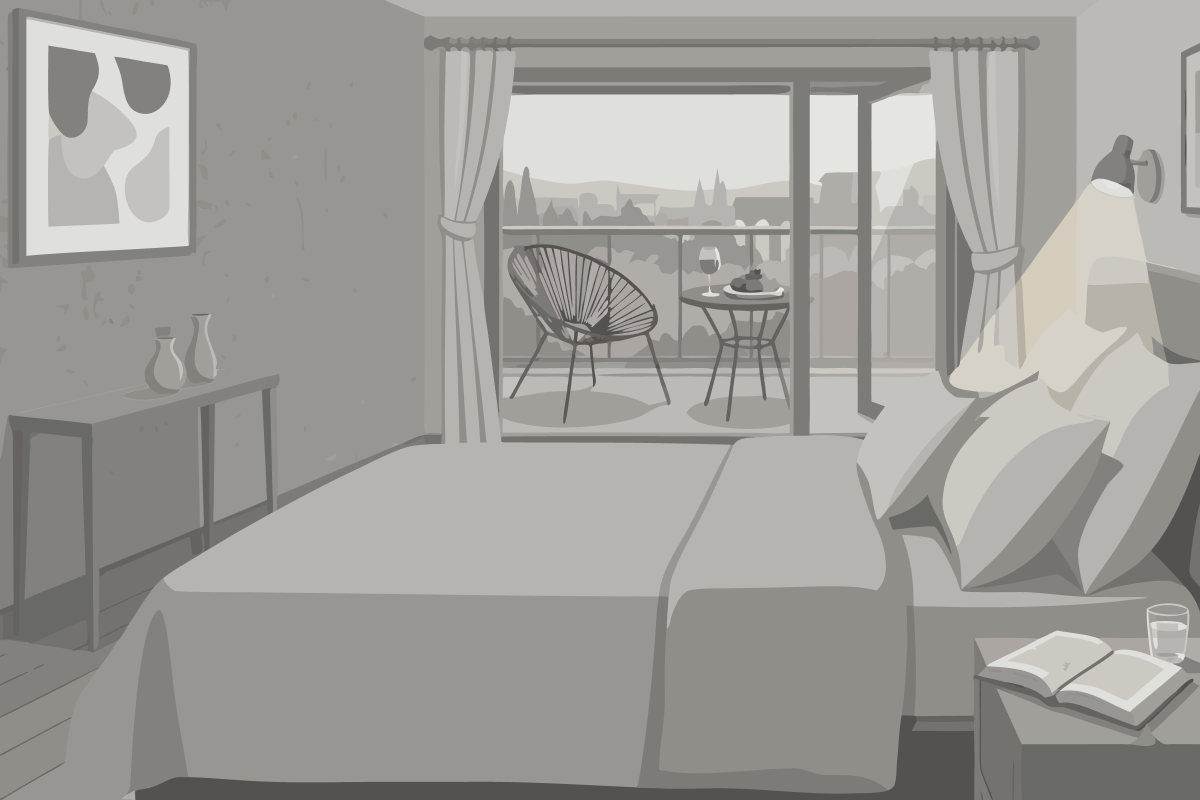 Doppelzimmer mit Terrasse